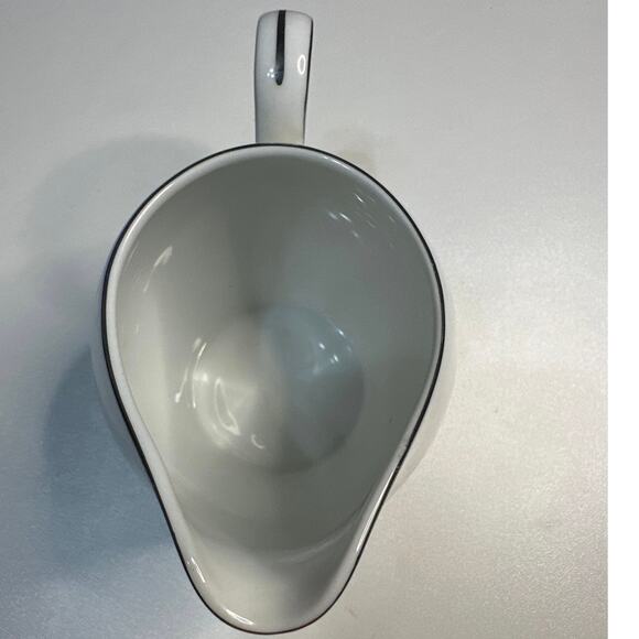 Replacement piece-Creamer  Enchantment Silver trim white flower print  10 oz - Picture 4 of 9